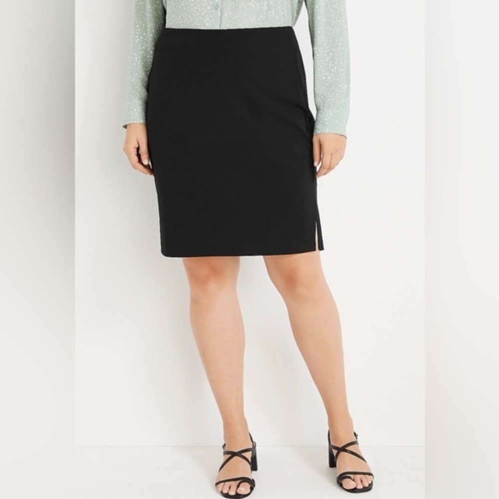Maurices 1X black Ever Go High Rise Skirt
